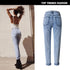 Women's Mom Jeans High Waisted Jeans Ninth Pants Loose Straight Pants
